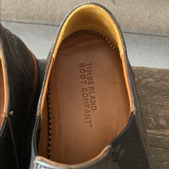 Timberland Black Leather Slip-On Loafers - Picture 2 of 5